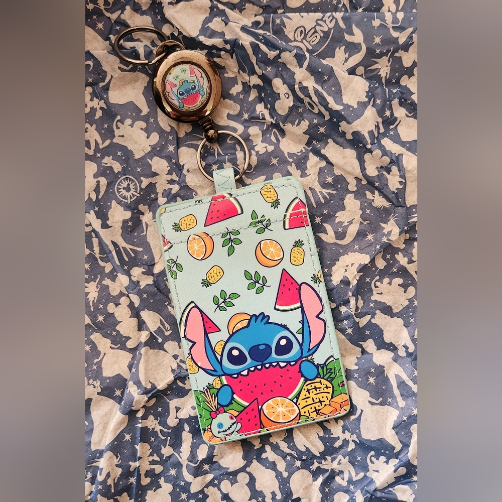 Loungefly Disney Stitch Retractable ID Holder